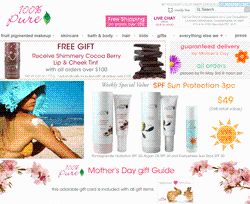 100% Pure Promo Codes & Coupons