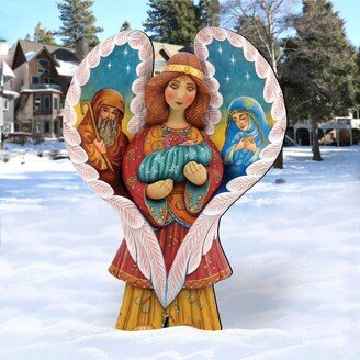 Holy Family Angel Holiday Outdoor Decor By G.DeBrekht