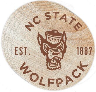 Nc State Wolfpack Wood Coaster Engraved 4-Pack
