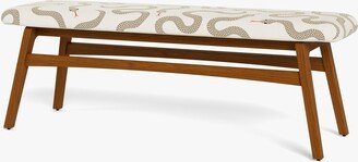 Scandinavian Dining Bench Jonathan Adler Eden Ivory