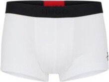 Stretch-cotton trunks with double logo waistband