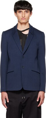 LGN Louis Gabriel Nouchi Navy Double Collar Blazer