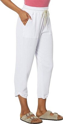 Sweatpants w/ Patch Pocket (White) Women's Clothing