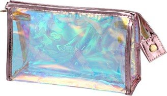 Unique Bargains Clear Portable Waterproof Travel Makeup Bag 1 Pc Pink