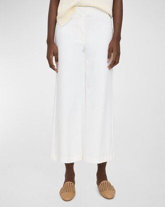 Terena Precision Ponte Cropped Wide-Leg Pant