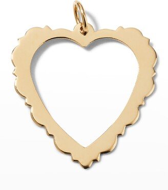 Lily Melange 14K Gold Large Scalloped Heart Charm