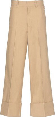 Quira Button Detailed Wide Leg Trousers