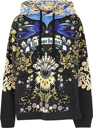 Paisley Pattern Drawstring Hoodie