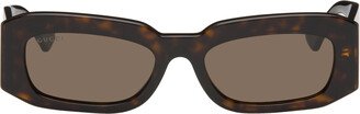 Tortoiseshell Rectangular Sunglasses-AA