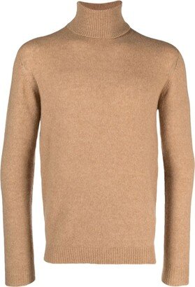 Fine-Knit Roll-Neck Jumper-AA