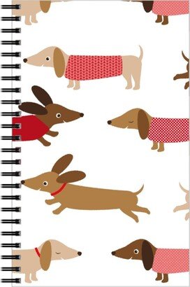 Notebooks: Daschunds Notebook, 5X8, Multicolor