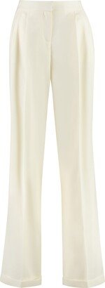 Wool Wide-leg Trousers-AB