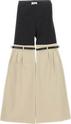 Hybrid Flared Panelled Trousers