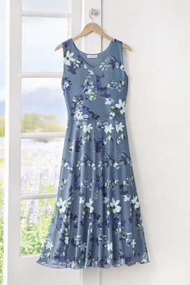 Women's Wildflower Harmony Dress - Stone Blue Multi - 10P - Petite Size