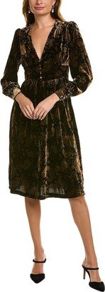 Velvet Party Midi Dress-AA