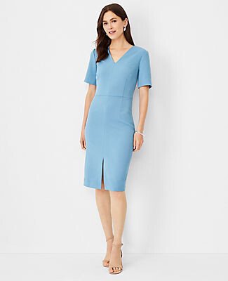 Petite Double V Sheath Dress