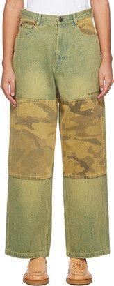 MadeMe Yellow Double-Knee Jeans