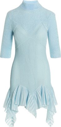 Ruched Ribbed Dress