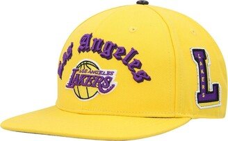 Men's Pro Standard Gold Los Angeles Lakers Old English Snapback Hat