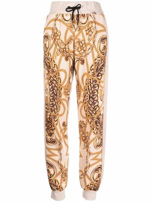 Baroque-Jacquard Fleece Sweatpants