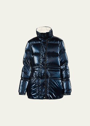 Herault Metallic Puffer Jacket with Removable Hood