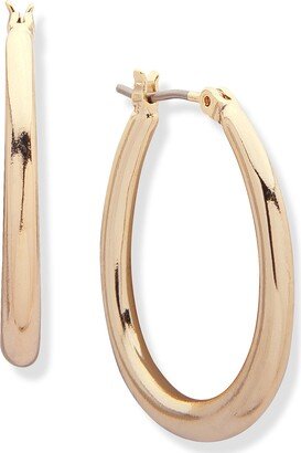 Oval Hoop Earrings-AA