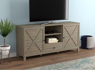 Safdie & Co. TV Stand-58Long/Dark Taupe with 4 Shelves and 1 Drawer - 58 x 15.35 x 27.55