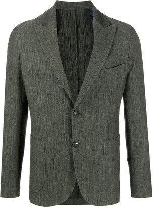 Single-Breasted Wool-Blend Blazer-AG