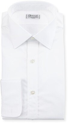 Poplin Barrel-Cuff Dress Shirt, White