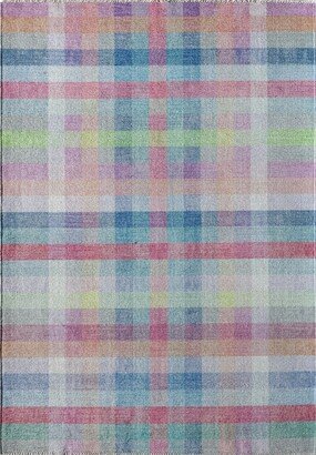 Serafina EO45A Sweet Talk Plaid Contemporary Pink Area Rug,