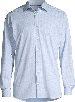 Slim-Fit Pin Dot Stretch Shirt