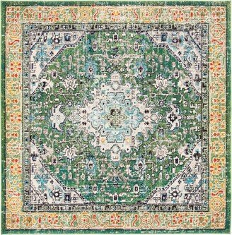 Madison MAD474 Power Loomed Area Rug - Green/Turquoise - 3'x3'