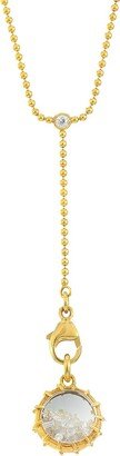 Shake 18K Yellow Gold & Diamond Y Necklace