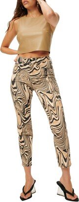 Good Classic Print High Waist Ankle Skinny Jeans