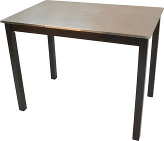 Cooper Stainless Steel Top Bar Table Wood/Black - Carolina Cottage