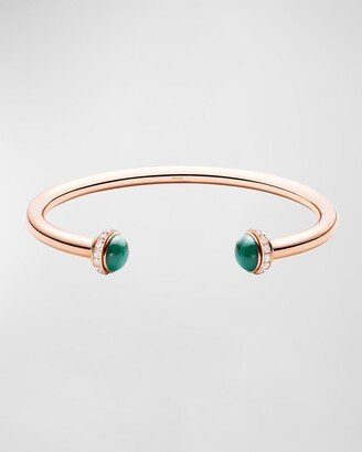 Possession 18K Rose Gold & Malachite Cabochon Bracelet, Size L