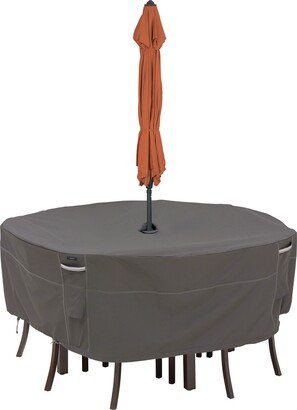 Ravenna Water-Resistant 60 Inch Round Patio Table & Chair Set Cover with Umbrella Hole