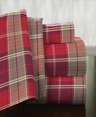 Piedmont Plaid Superior Weight Cotton Flannel Sheet Set, Twin Xl