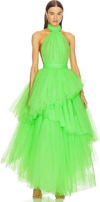 Anna Halterneck Tiered Gown