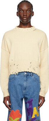 Beige Cropped Sweater