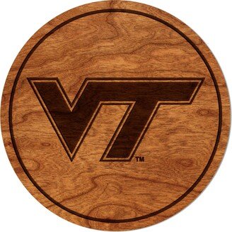 Virginia Tech Hokies Coaster - Crafted From Cherry Or Maple Wood Polytechnic Institute & State University