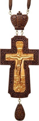 7 Pectoral Cross Award #8.3 Christian For Bishops Religious Gifts Wood Carved Crucifix Gift Believe Peace Faith