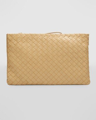 Intrecciato Lambskin Pouch Clutch Bag