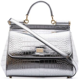 medium Sicily crocodile-effect shoulder bag