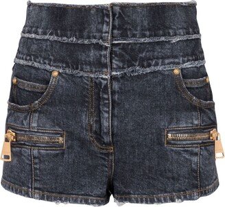 Multi-Pocket Denim Shorts