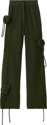 Rose drawstring wool trousers