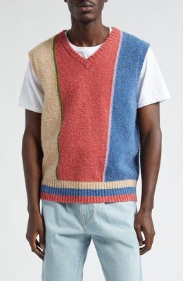 Colorblock Shetland Wool Sweater Vest