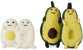 Multicolor Avocado & Boiled Egg Dog Toy Set