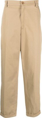 Straight-Leg Cotton Trousers-AS