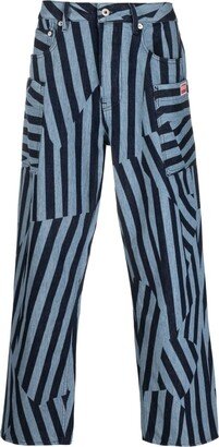 Dazzle Stripe wide-leg trousers